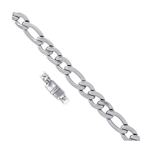 Stainless Steel Or Yellow Tone Unisex Figaro Fashion Link Bracelet