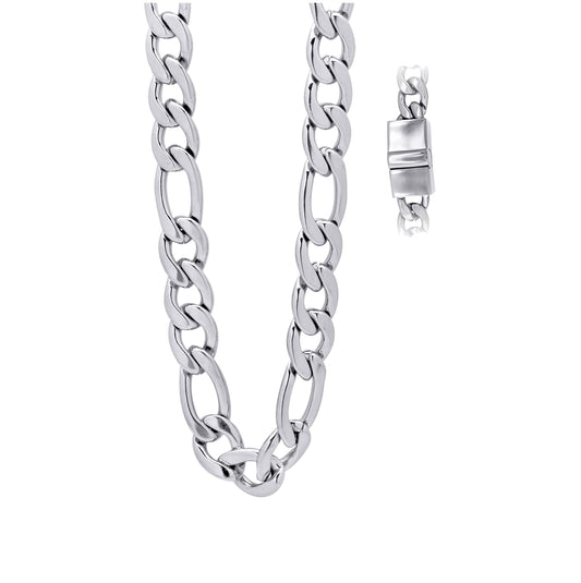 Stainless Steel Or Yellow-Tone Unisex 24-30 Inches Figaro Fashion Link Chain Necklace