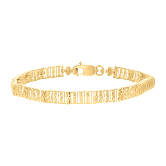 10K Yellow Gold Womens Link Bracelet