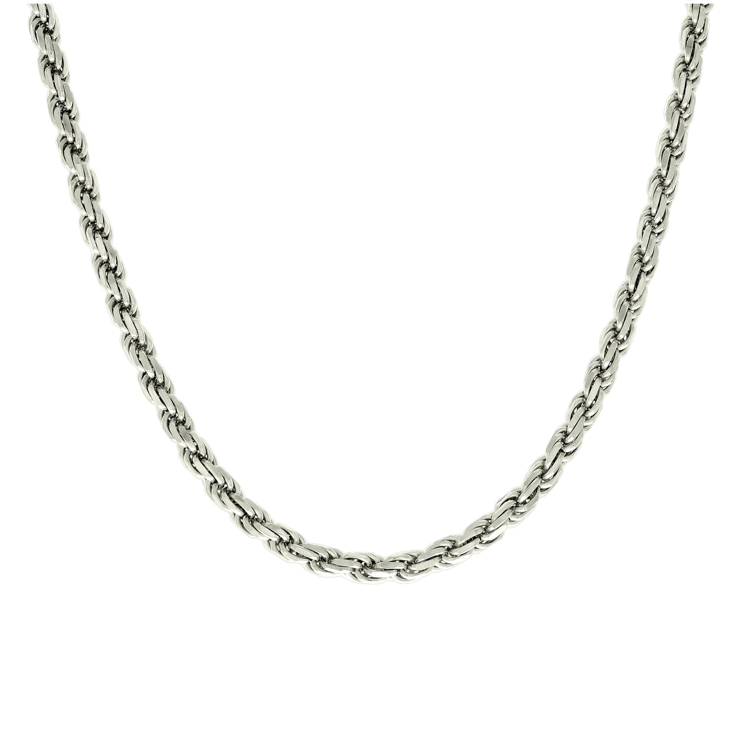Sterling Silver Solid Rope Silver Chain
