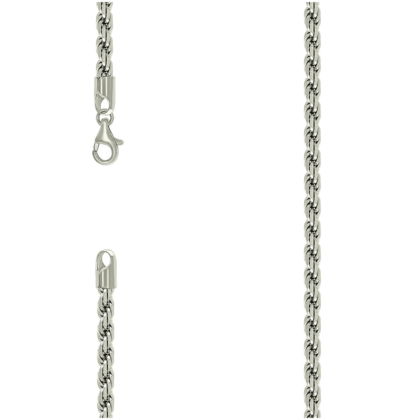 Sterling Silver Solid Rope Silver Chain