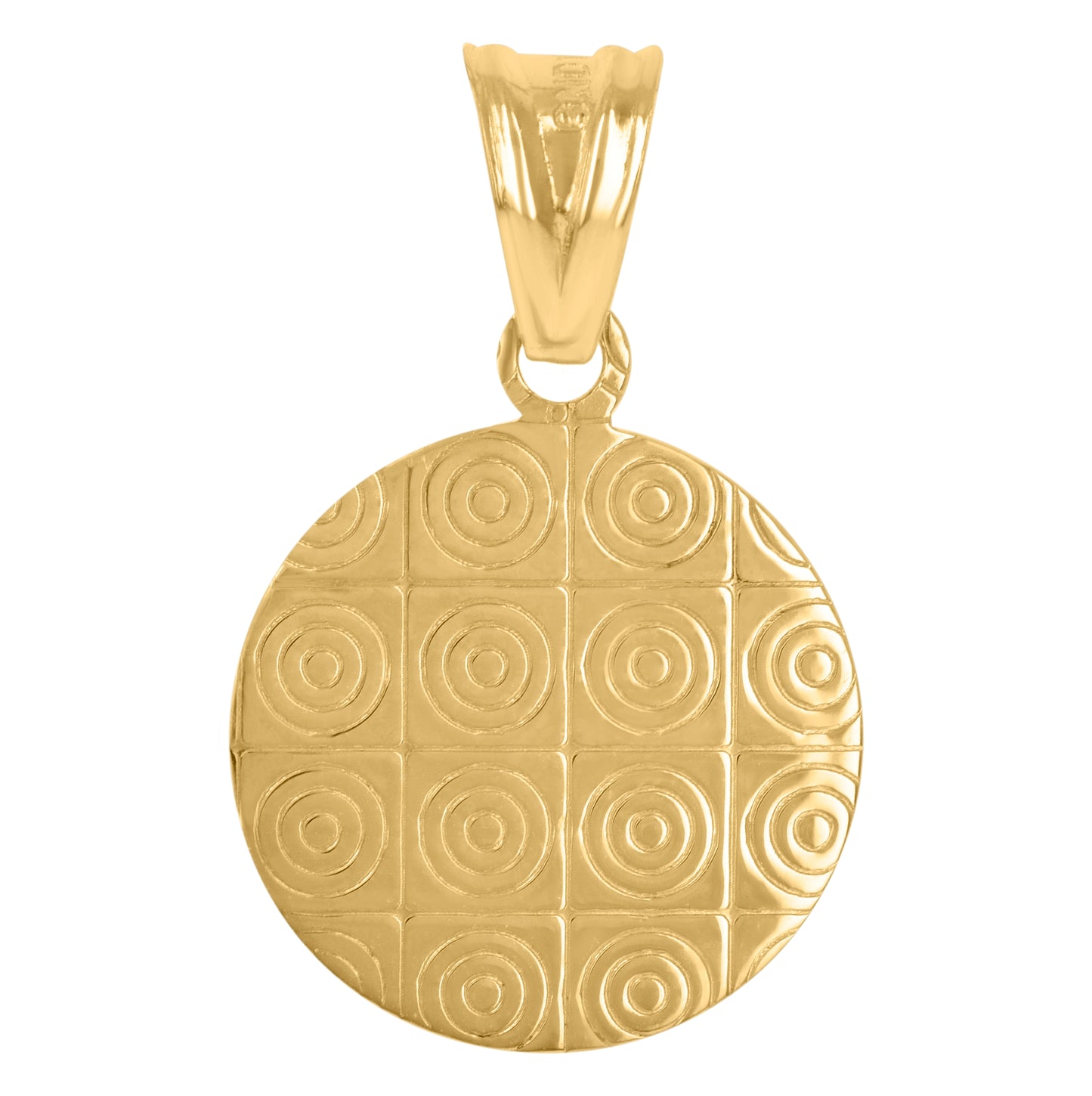 10K Two-Tone Gold Unisex Diamond-Cut Last Supper Charm Pendant