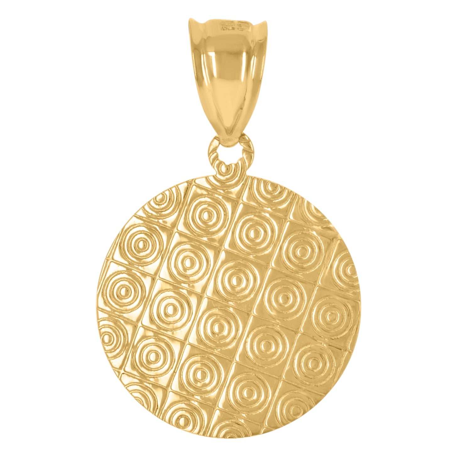 10K Two-Tone Gold Unisex Diamond-Cut Last Supper Charm Pendant