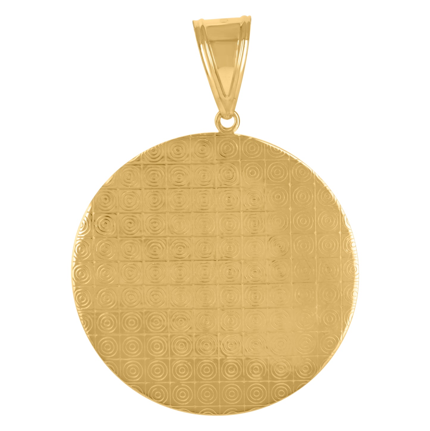 10K Gold Two-Tone Diamond-Cut Mens Last Supper Religious Charm Pendant