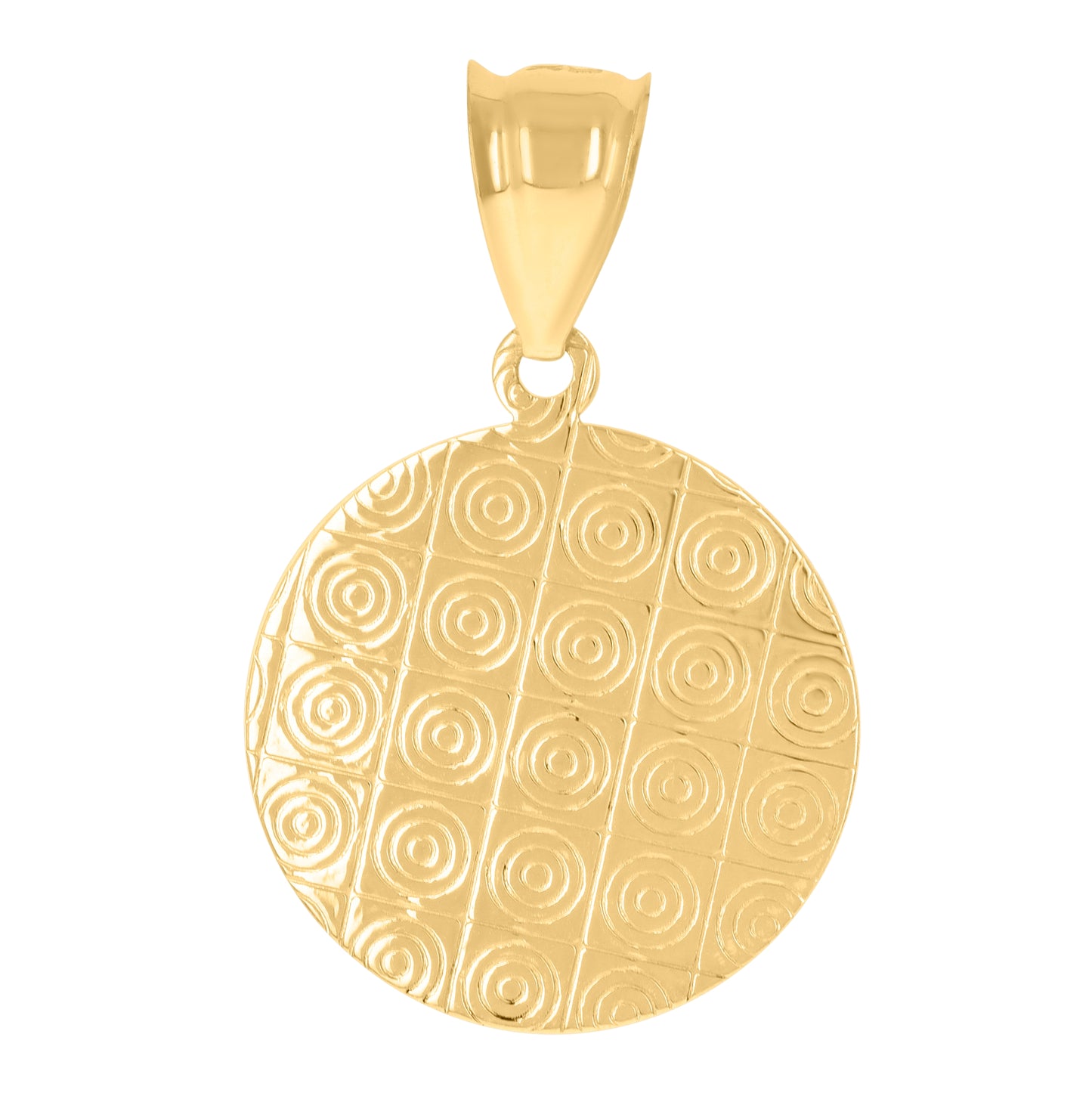 10K Two-Tone Gold Unisex Jesus Crucifix Religious Charm Pendant