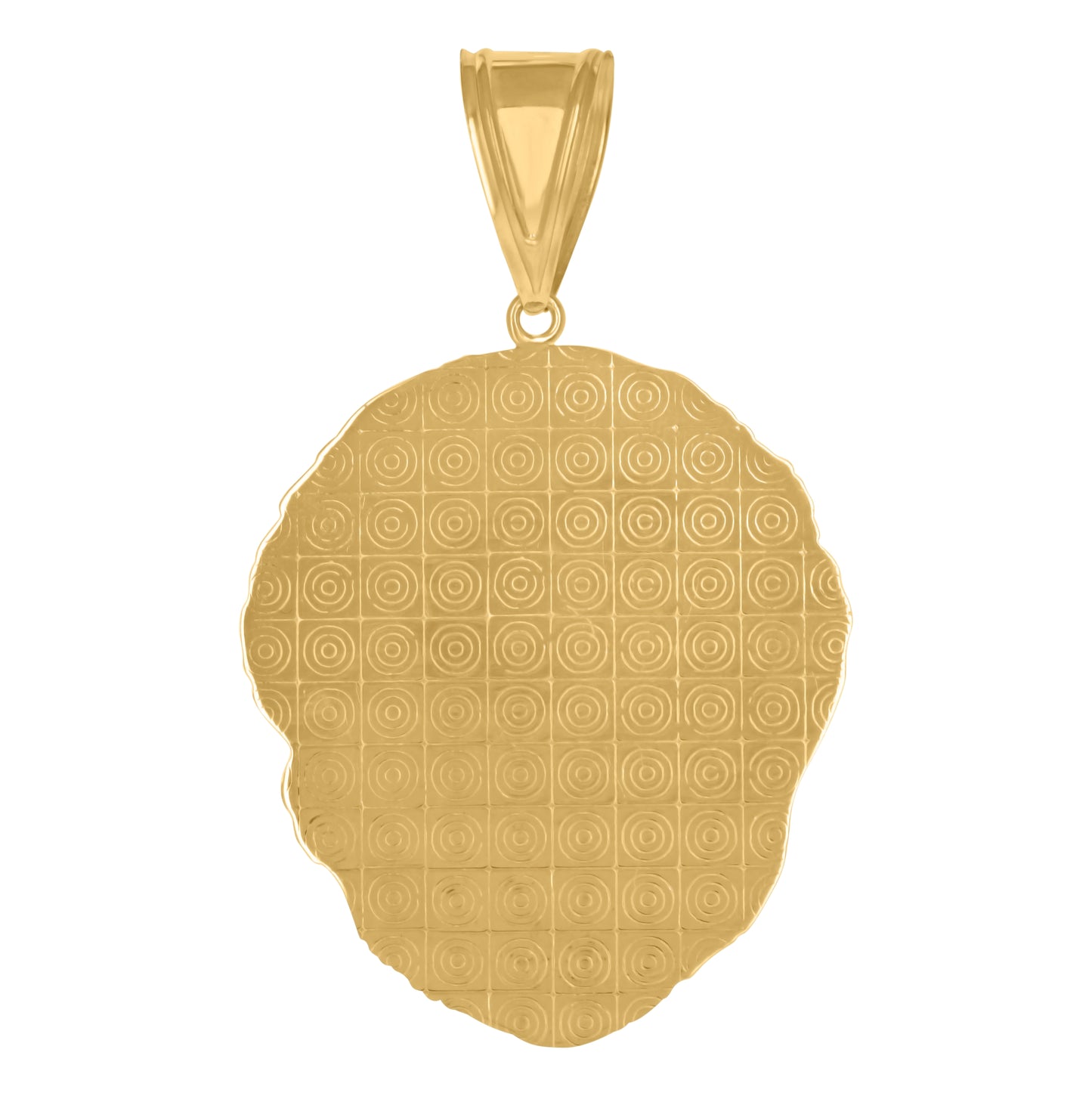 10K Two-Tone Gold Mens Textured Zodiac Sign Leo Lion Head Charm Pendant