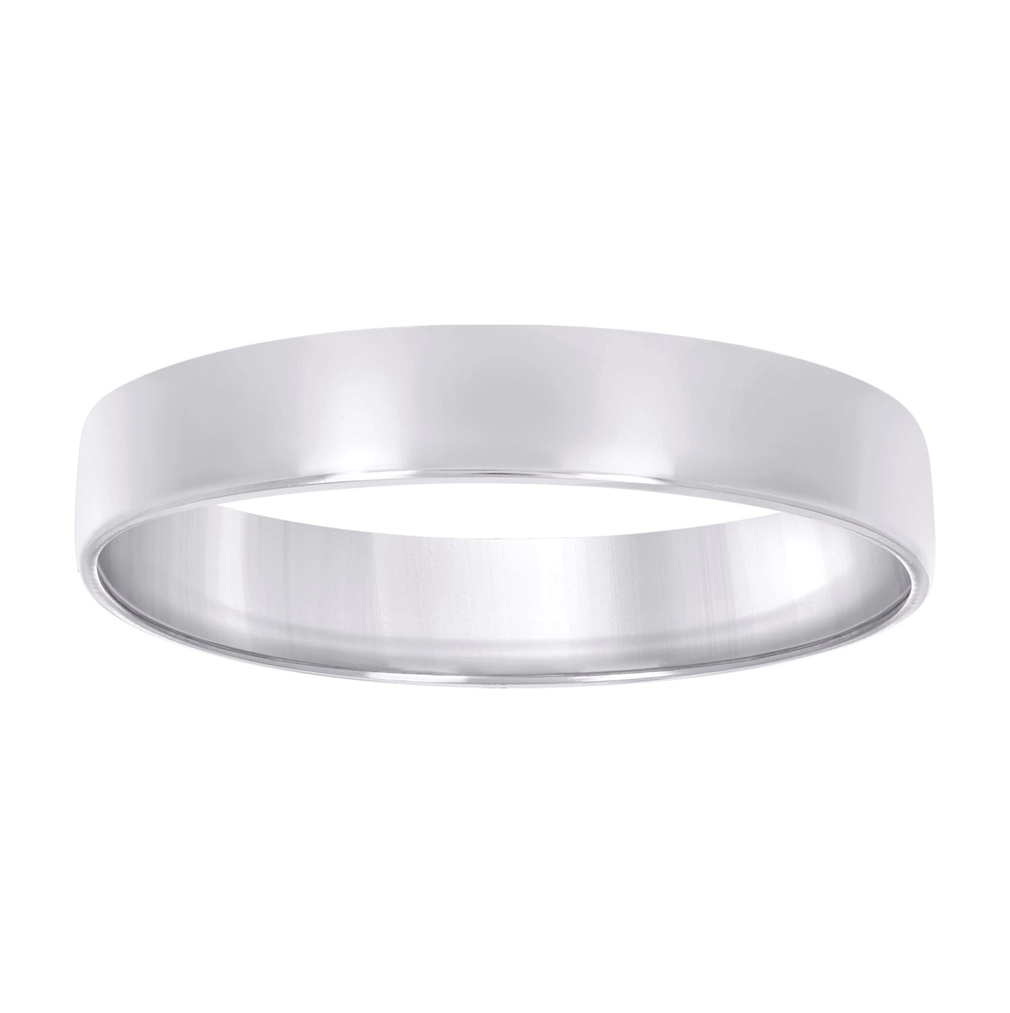 Sterling Silver Rhodium Plated Womens Comfort Fit Bridal Anniversary Engagement Wedding Band Ring