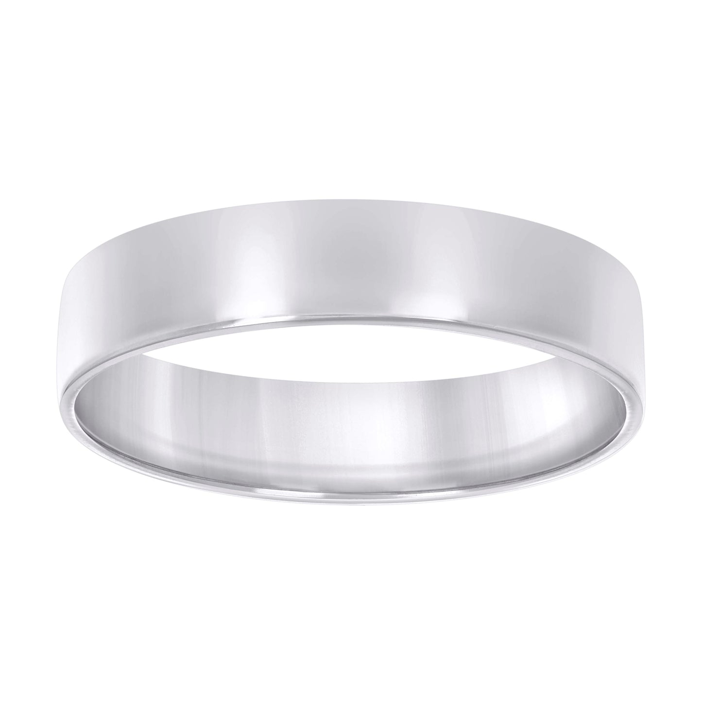 Sterling Silver Rhodium Plated Womens Comfort Fit Bridal Anniversary Engagement Wedding Band Ring