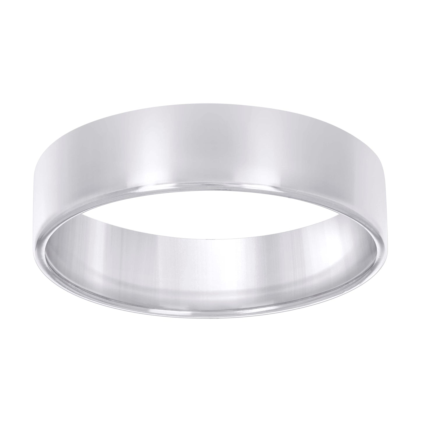 Sterling Silver Rhodium Plated Womens Comfort Fit Bridal Anniversary Engagement Wedding Band Ring