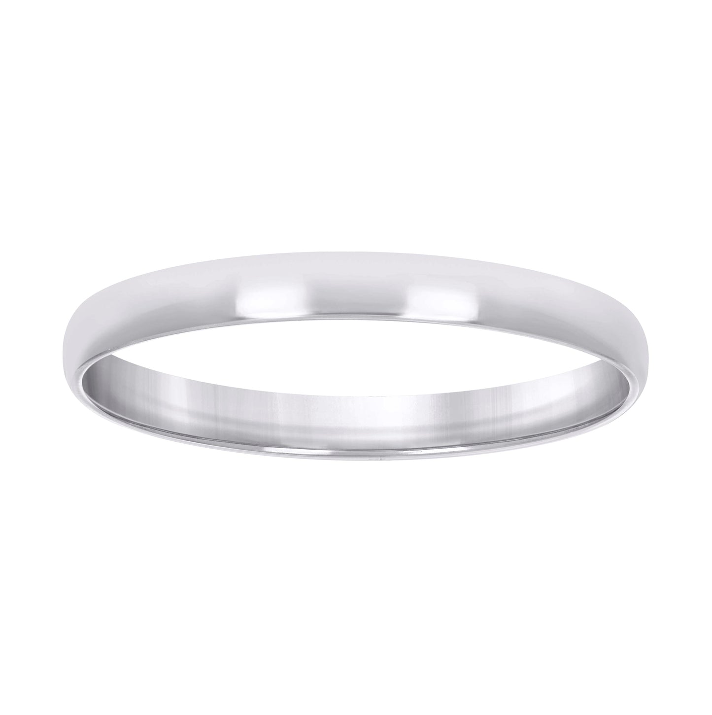 Sterling Silver Rhodium Plated Women's Comfort Fit Bridal Anniversary Engagement Wedding Band Ring
