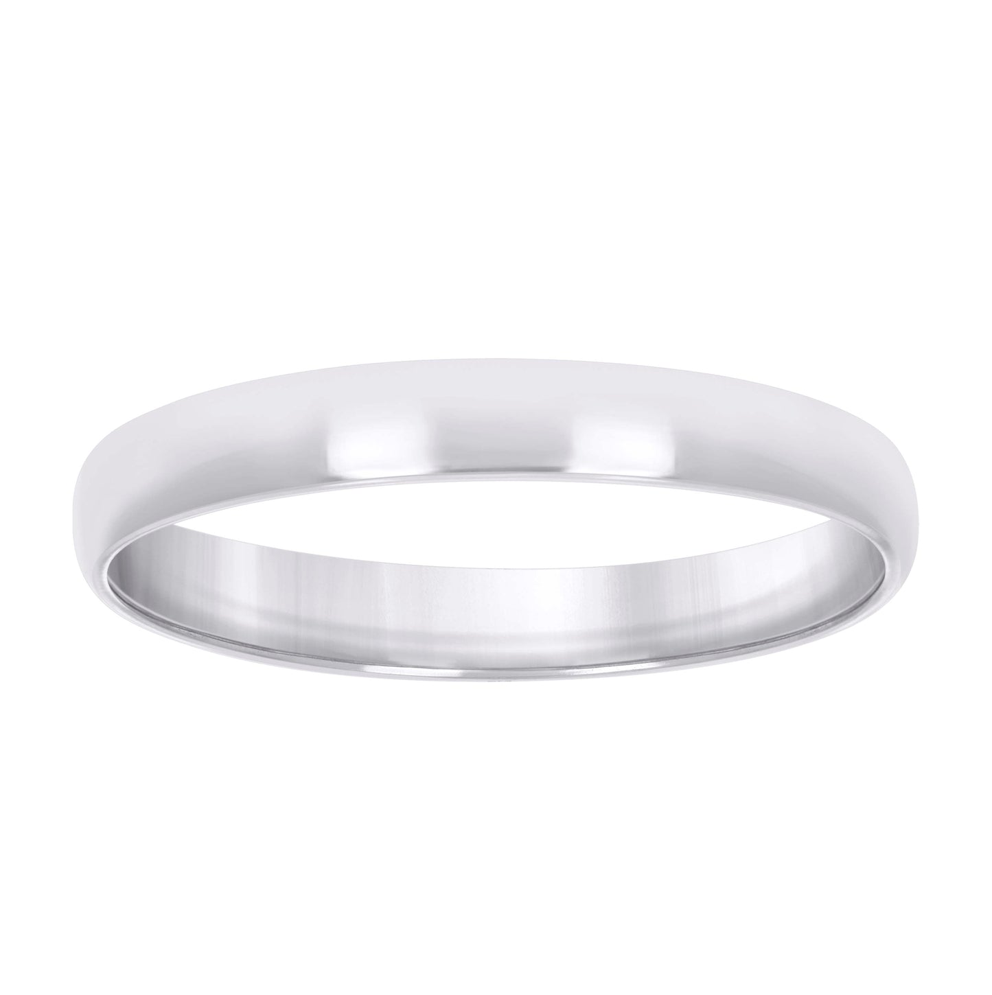 Sterling Silver Rhodium Plated Women's Comfort Fit Bridal Anniversary Engagement Wedding Band Ring
