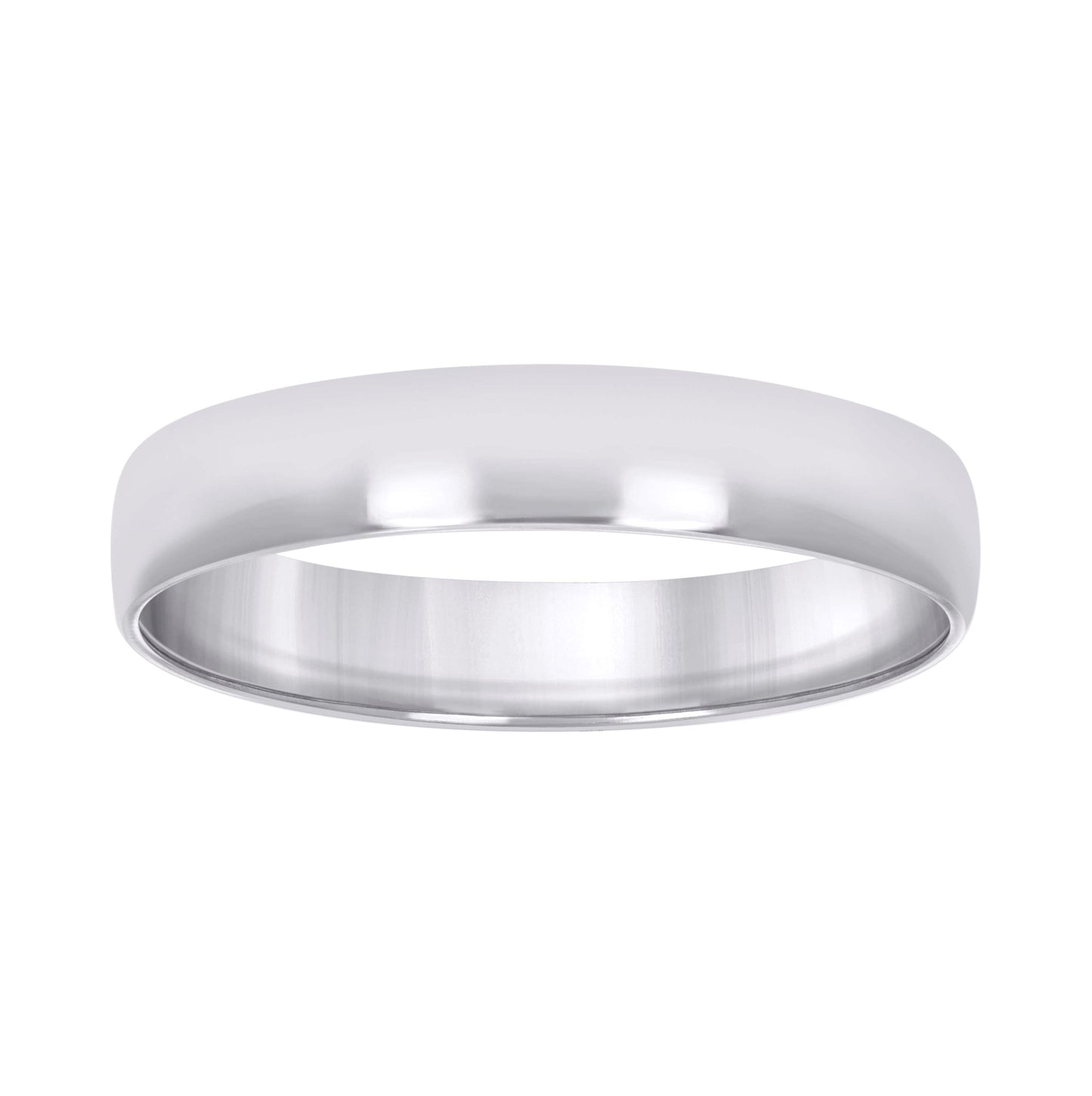Sterling Silver Rhodium Plated Women's Comfort Fit Bridal Anniversary Engagement Wedding Band Ring