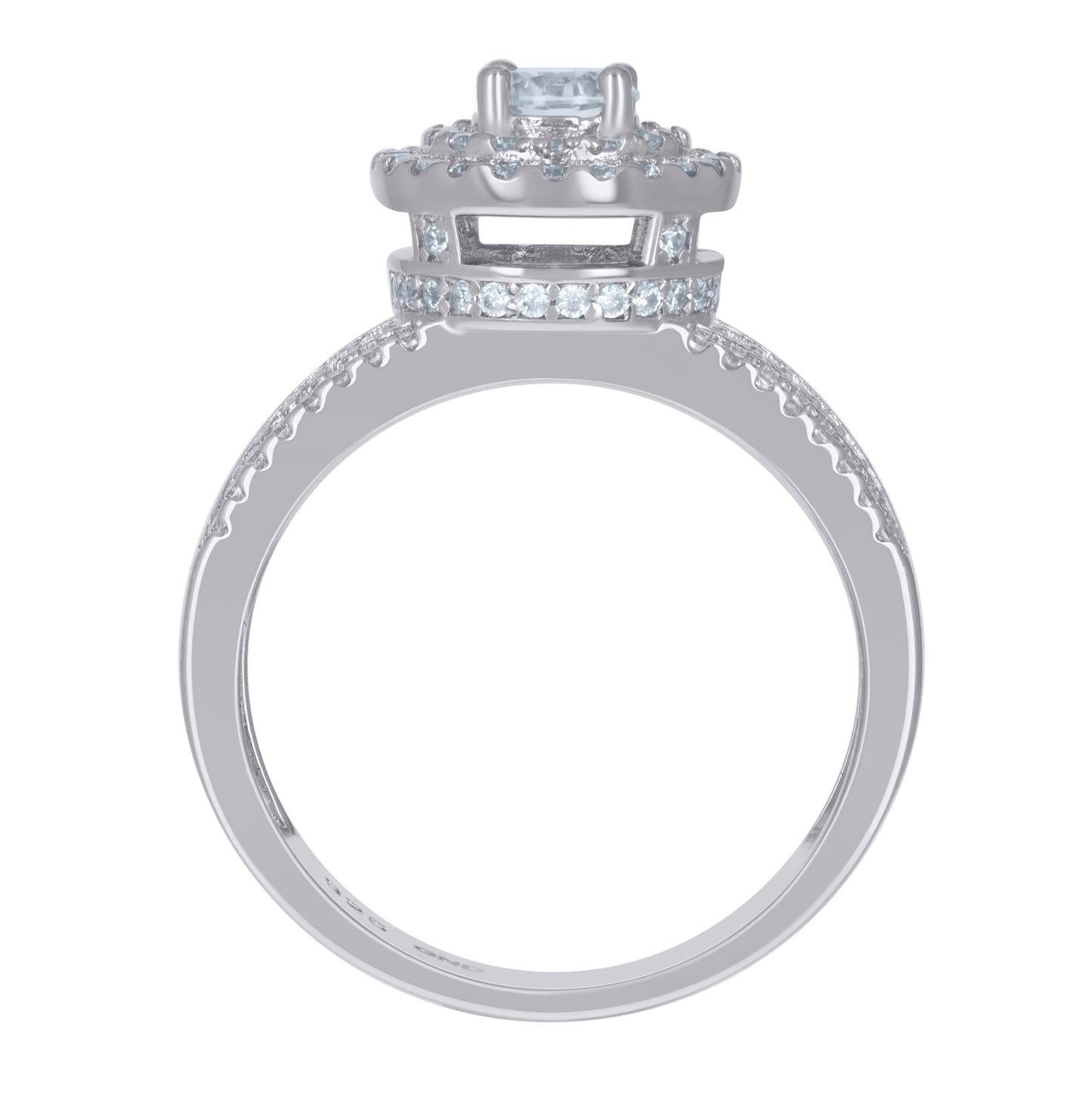 Sterling Silver Men's Cubic-Zirconia Fashion Bridal Anniversary Wedding Engagement Band Ring