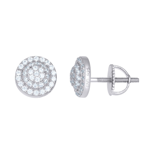 Sterling Silver Or Yellow-Tone Women Cubic-Zirconia Fashion Stud Earrings