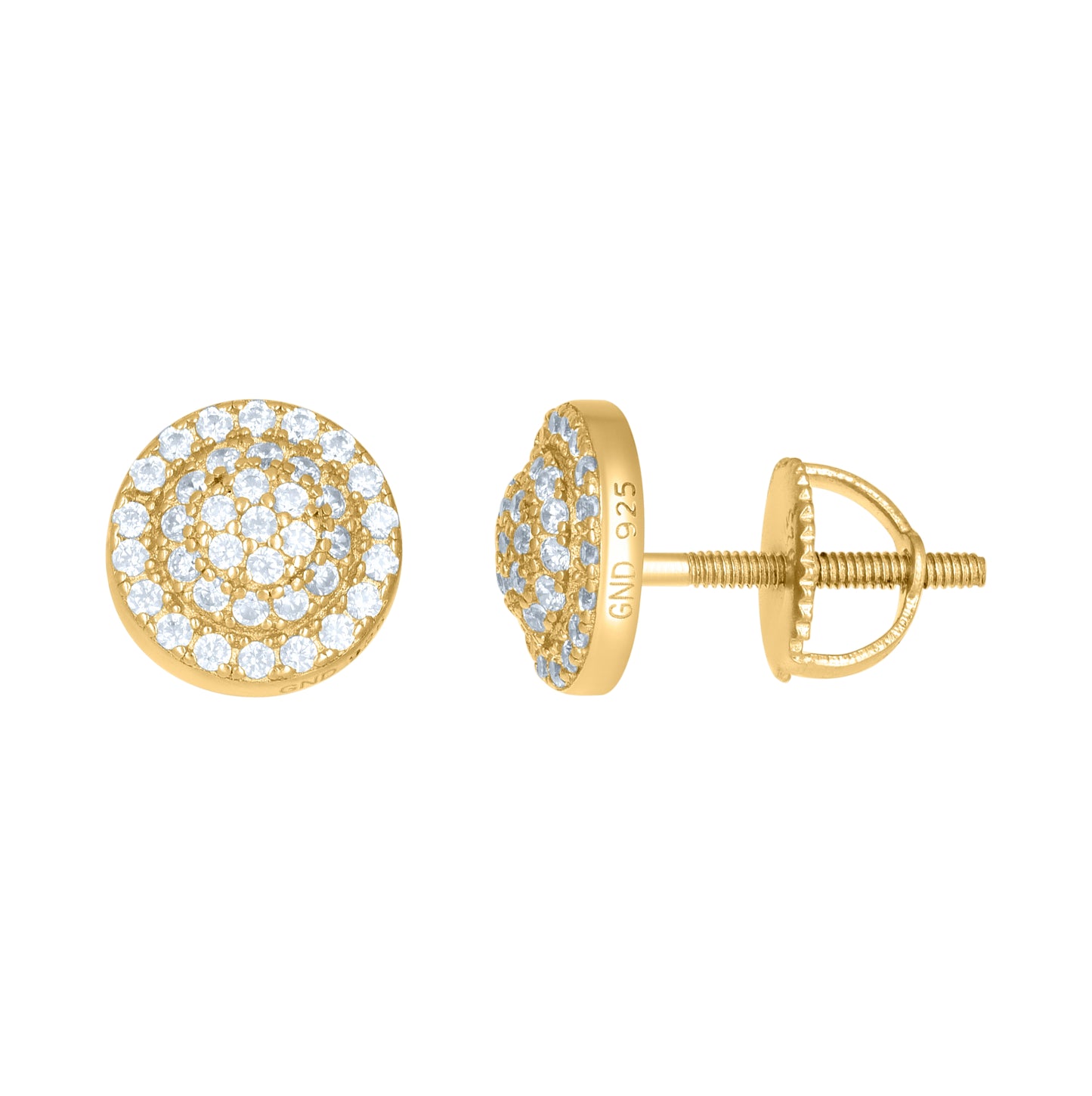 Sterling Silver Or Yellow-Tone Women Cubic-Zirconia Fashion Stud Earrings