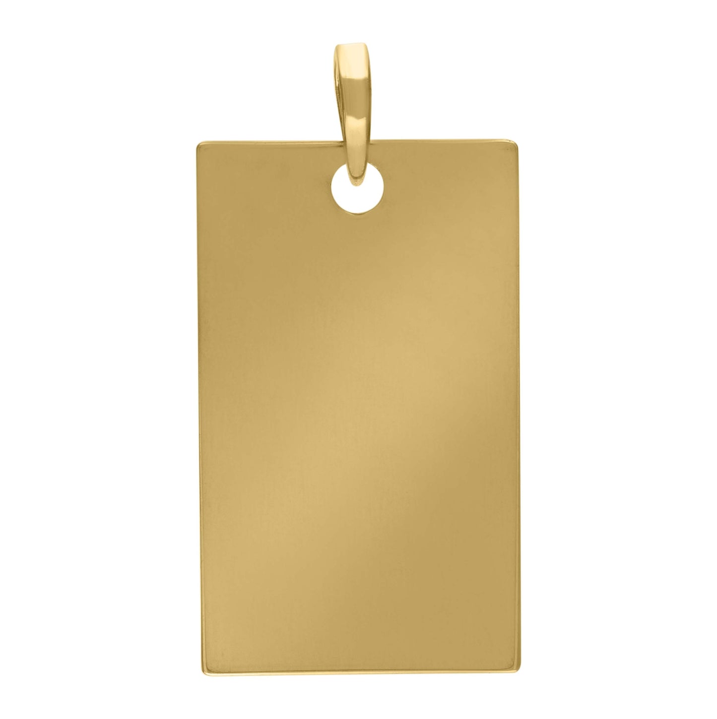 Sterling Silver Mens Dog Tag Engraveable Charm Pendant
