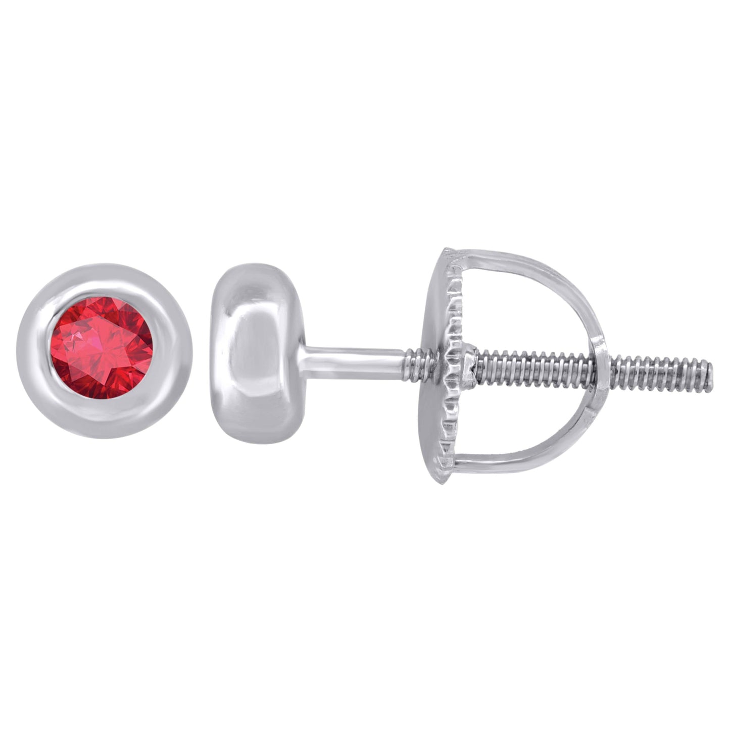 Sterling Silver Womens Cubic-Zirconia Round Fashion Stud Earrings