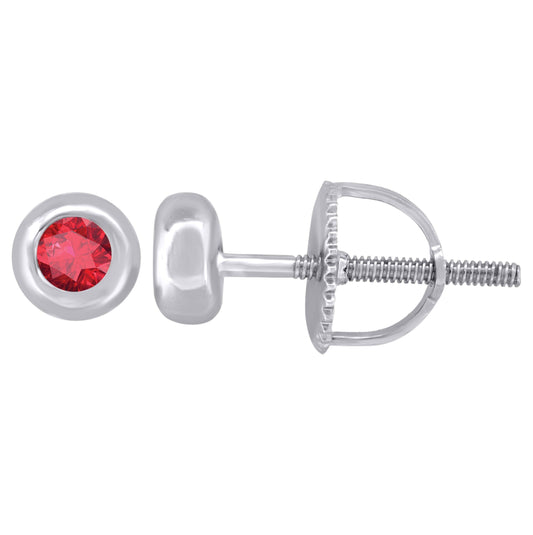 Sterling Silver Womens Cubic-Zirconia Round Fashion Stud Earrings