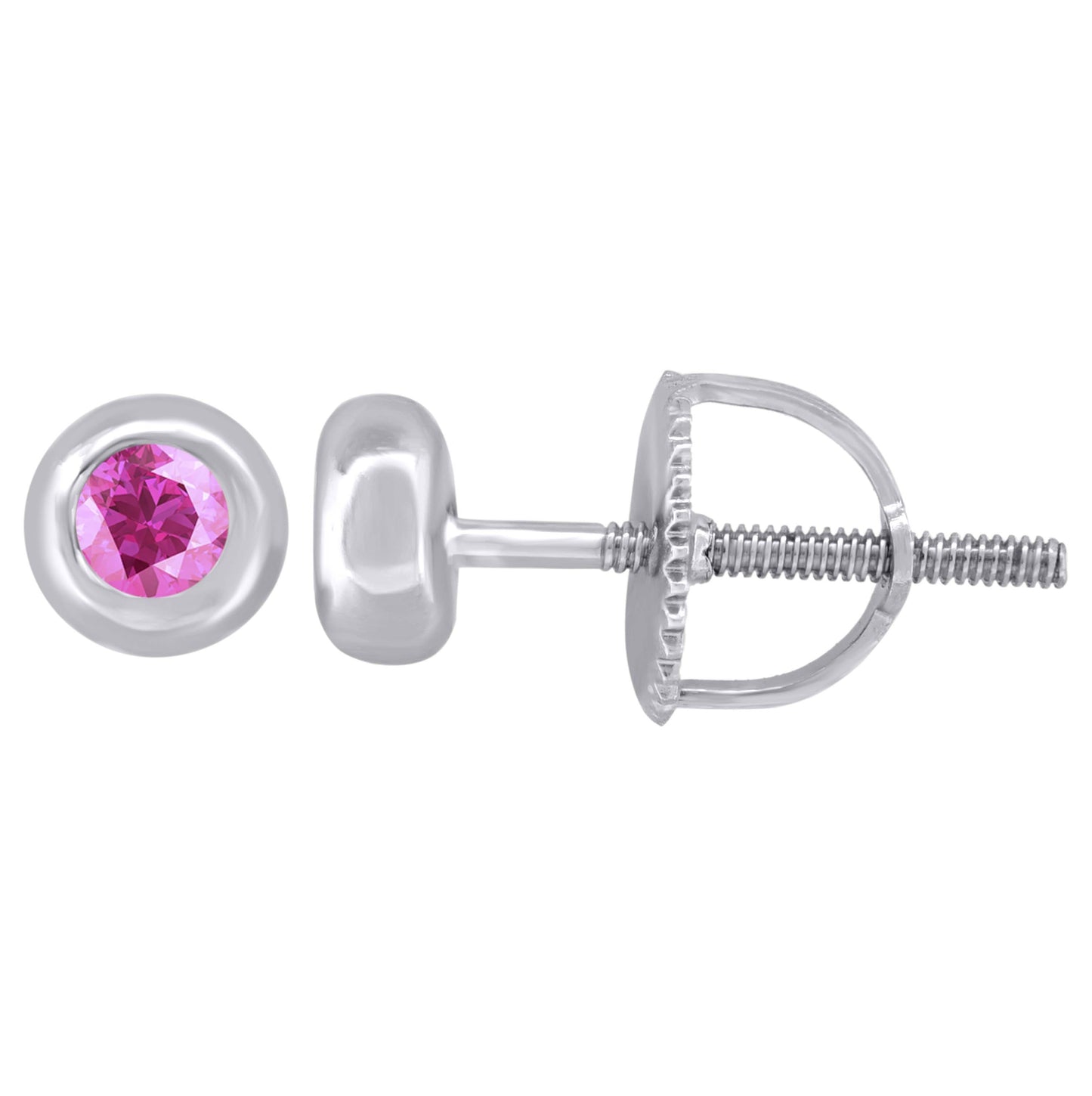Sterling Silver Womens Cubic-Zirconia Round Fashion Stud Earrings