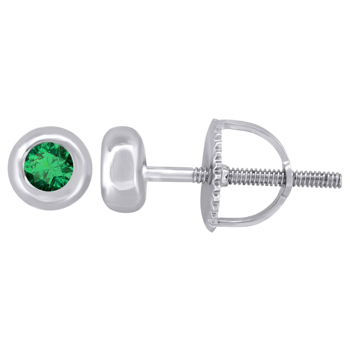 Sterling Silver Womens Cubic-Zirconia Round Fashion Stud Earrings