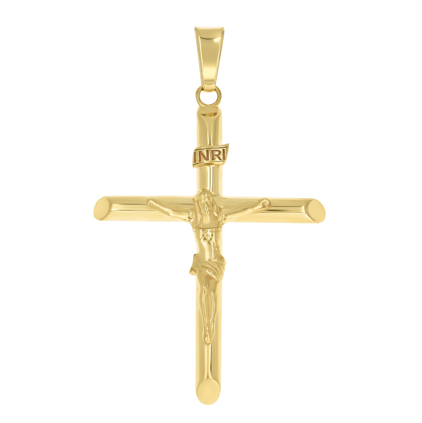 Sterling Silver Unisex Religious Inri Crucifix Charm Pendant