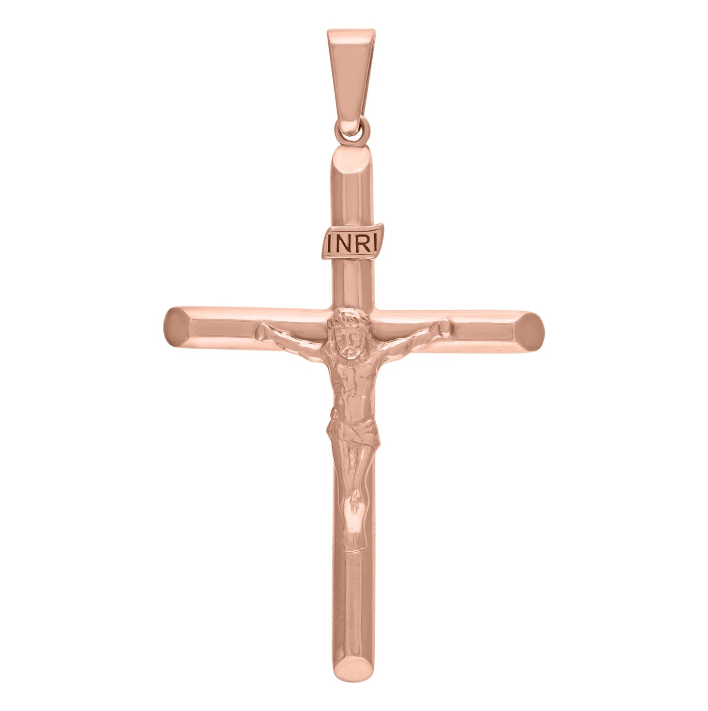 Sterling Silver Unisex Religious Inri Crucifix Charm Pendant
