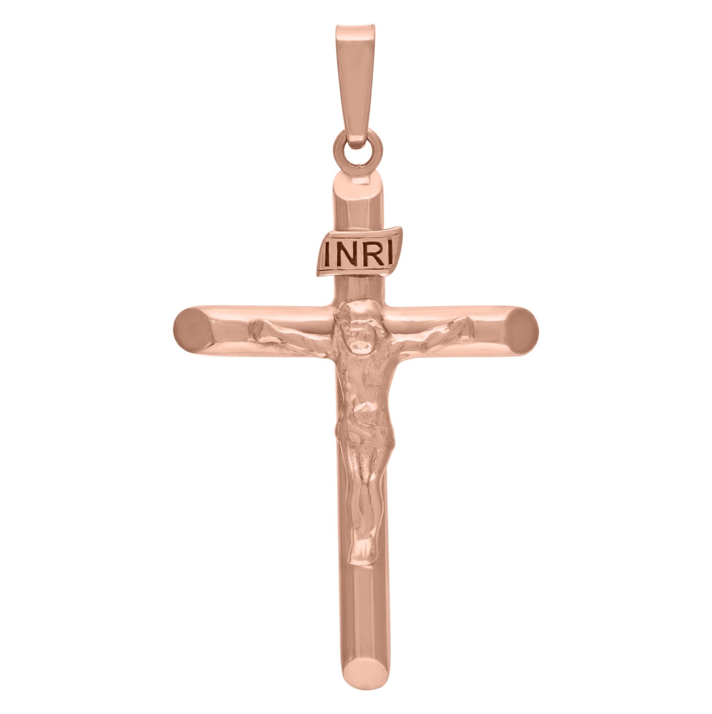 Sterling Silver Unisex Religious Inri Crucifix Charm Pendant