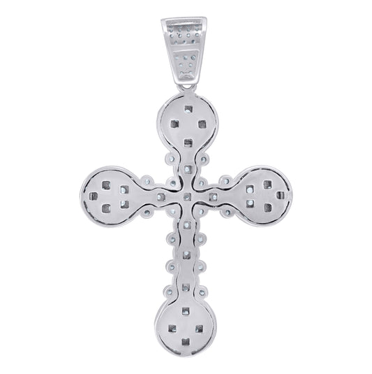Sterling Silver Mens Cross Religious Charm Pendant