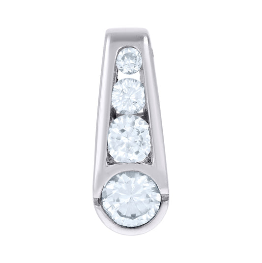 Sterling Silver Women Cubic-Zirconia Fashion Charm Pendant