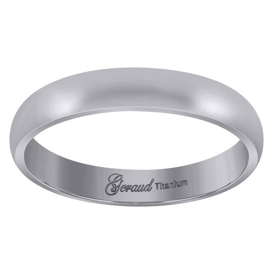 Titanium Mens Domed Comfort Fit Bridal Anniversary Engagement Wedding Band 4mm Sizes 7 - 11