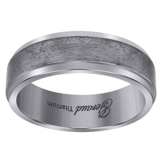 Titanium Mens Brushed Comfort Fit Bridal Anniversary Engagement Wedding Band 6mm Sizes 7 - 13