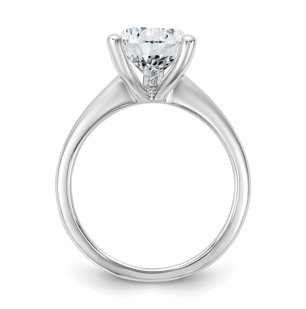 14K Two-Tone Or White Gold Certified Lab Grown Diamond VS/SI+ G+ Pear Solitaire Complete Engagement Ring