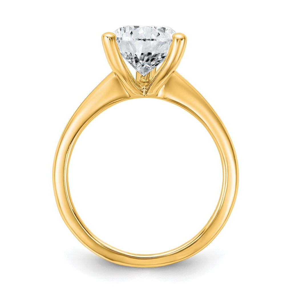 14K Two-Tone Or White Gold Certified Lab Grown Diamond VS/SI+ G+ Pear Solitaire Complete Engagement Ring
