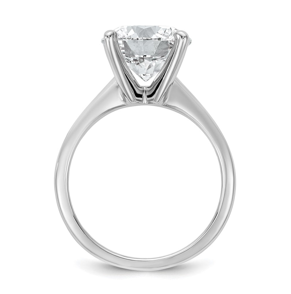 14K Two-Tone Or White Gold Certified Lab Grown Diamond VS/SI+ G+ Round Complete Solitaire Engagement Ring