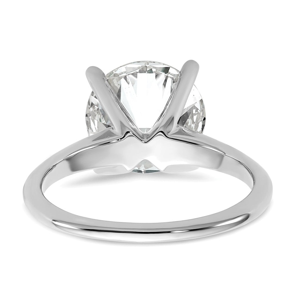 14K Two-Tone Or White Gold Certified Lab Grown Diamond VS+ F+ Round Complete Solitaire Engagement Ring