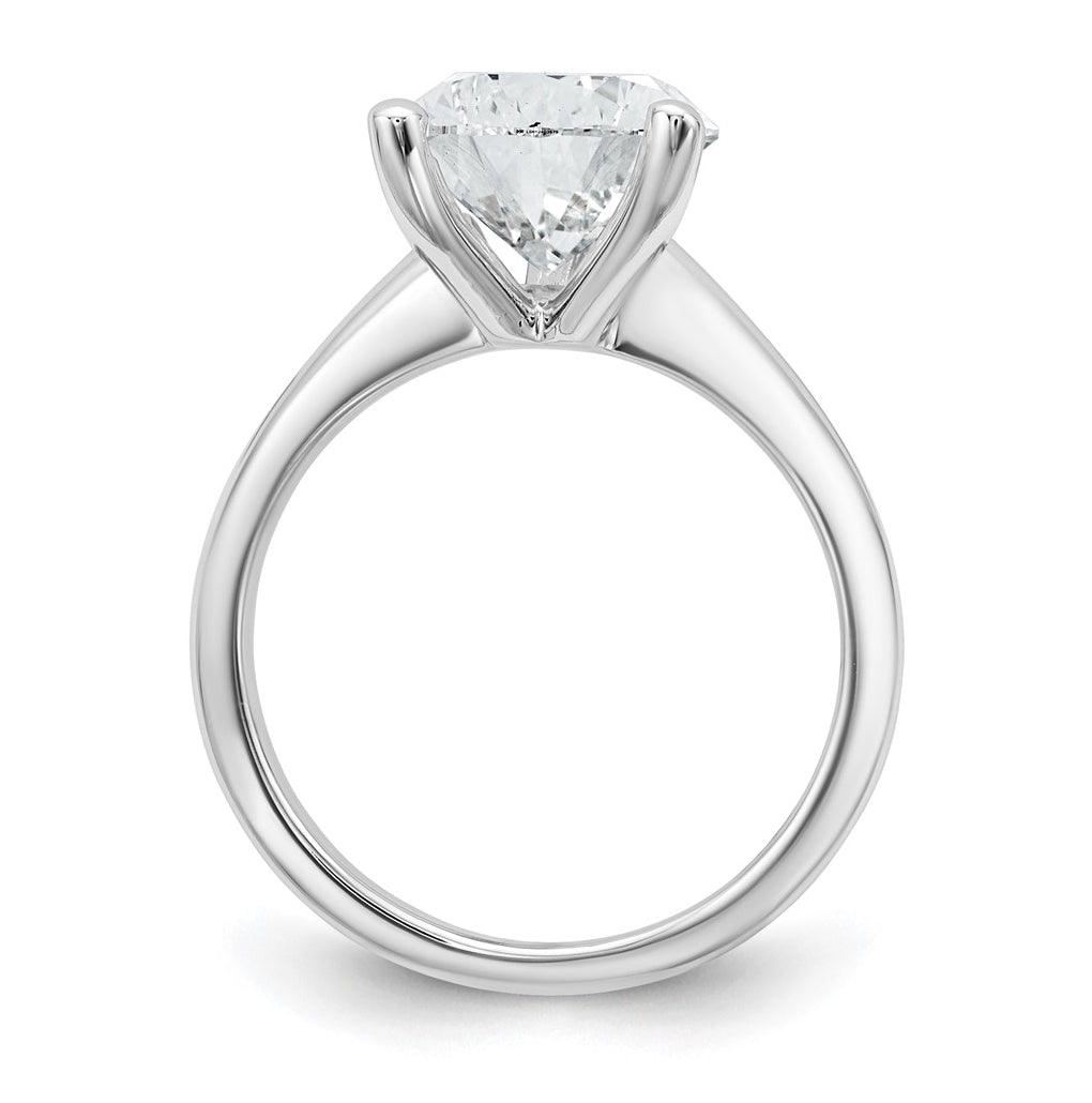 14K Two-Tone Or White Gold Certified Lab Grown Diamond VS/SI+ G+ Pear Solitaire Complete Engagement Ring