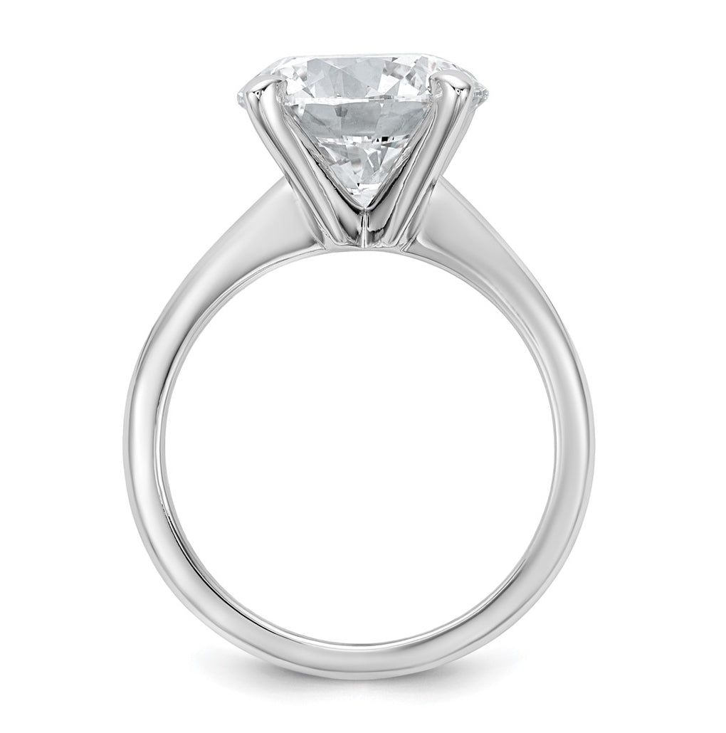 14K Two-Tone Or White Gold Certified Lab Grown Diamond VS/SI+ G+ Round Complete Solitaire Engagement Ring