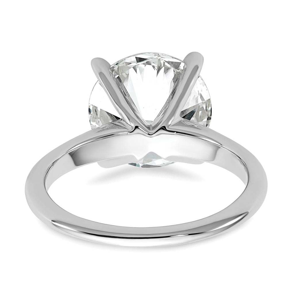 14K Two-Tone Or White Gold Certified Lab Grown Diamond VS/SI+ G+ Round Complete Solitaire Engagement Ring