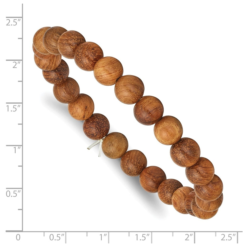 Stretch Burma Padauk  Bead Wood Bracelet – Elegant Jewelry Gift for Birthday, Anniversary, Engagement, Wedding