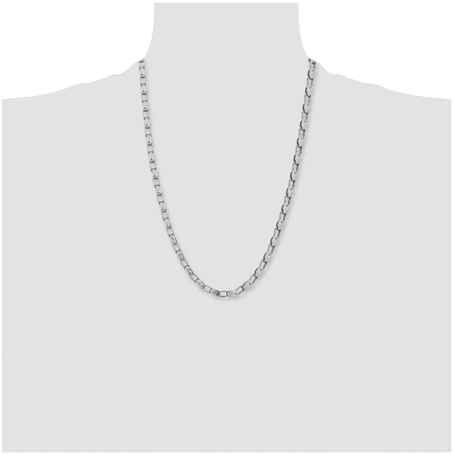 Chisel Stainless Steel Polished 24 inch Fancy Link Chain