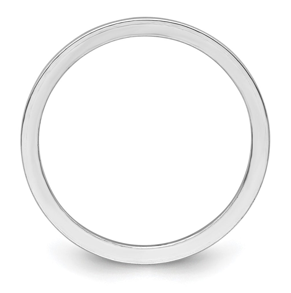 14K Yellow Or White Or Rose Gold 1.2mm Flat Polished Stackable Band