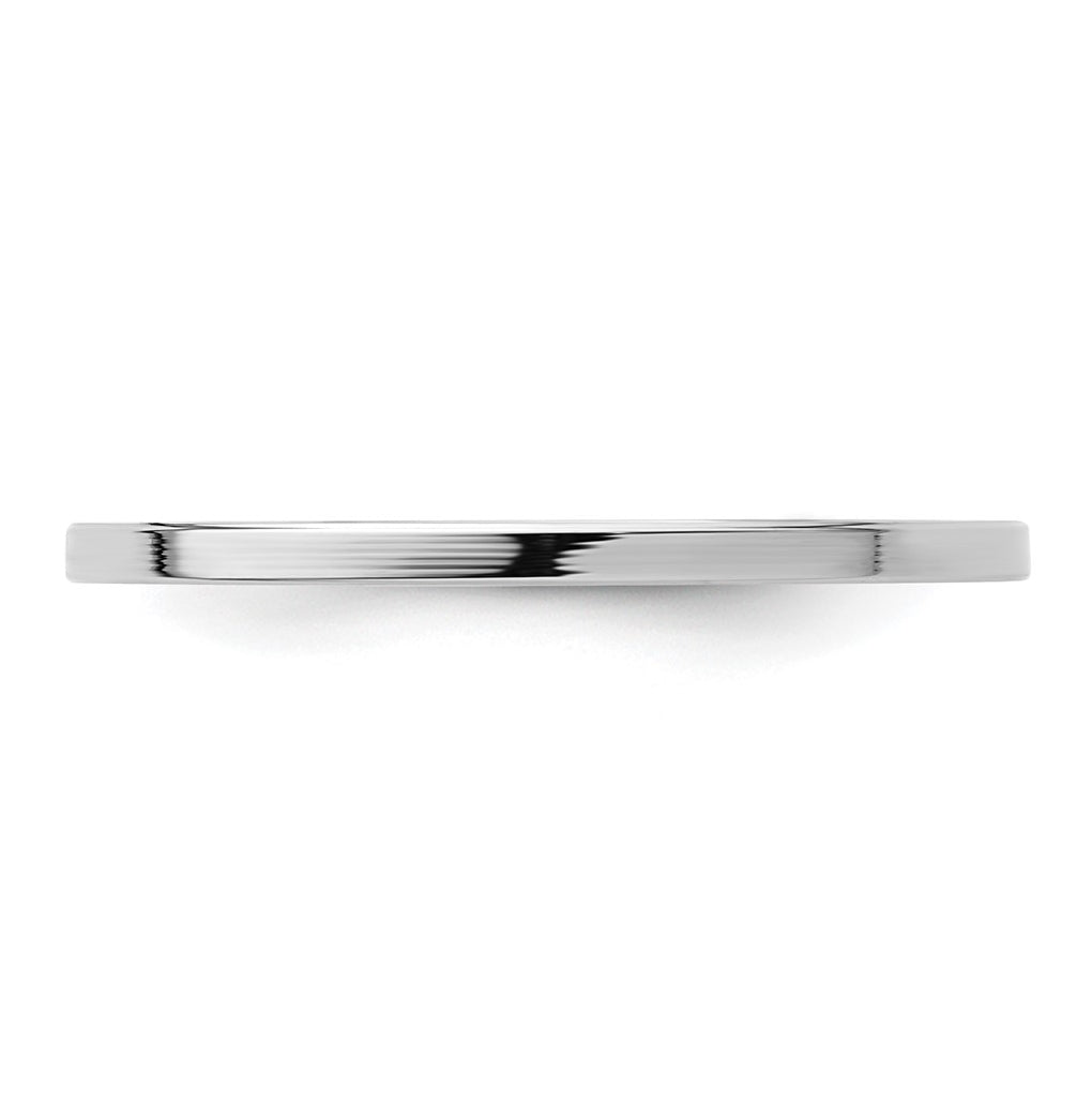14K Yellow Or White Or Rose Gold 1.2mm Flat Polished Stackable Band