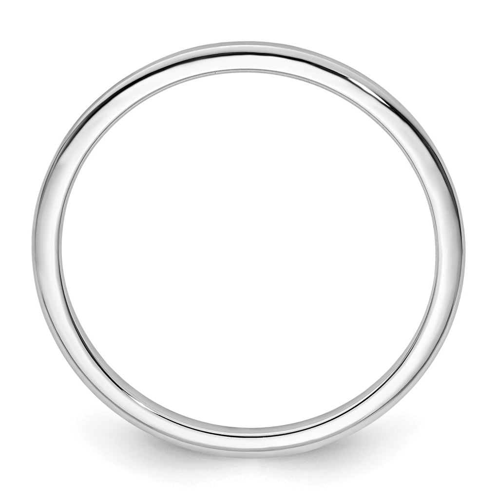 14K Yellow Or White Or Rose Gold 1.2mm Half Round Polished Stackable Band