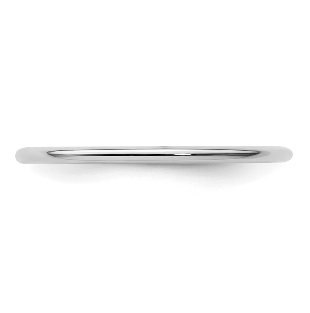 14K Yellow Or White Or Rose Gold 1.2mm Half Round Polished Stackable Band