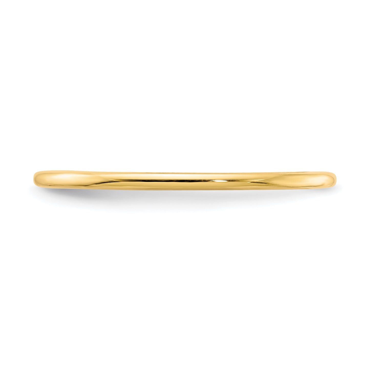 14K Yellow Or White Or Rose Gold 1.2mm Half Round Polished Stackable Band