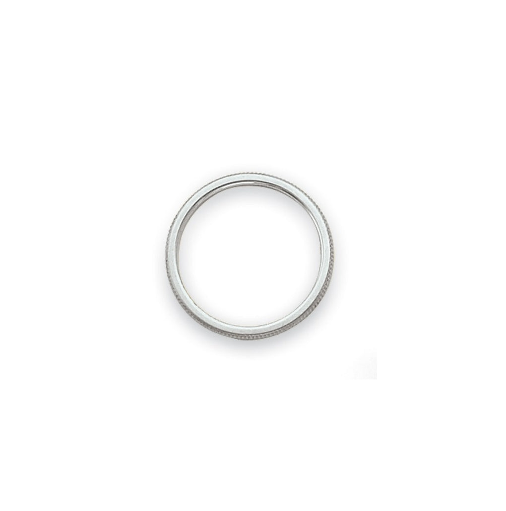 14k White Or Rose Gold 1.5mm Milgrain Stackable Band