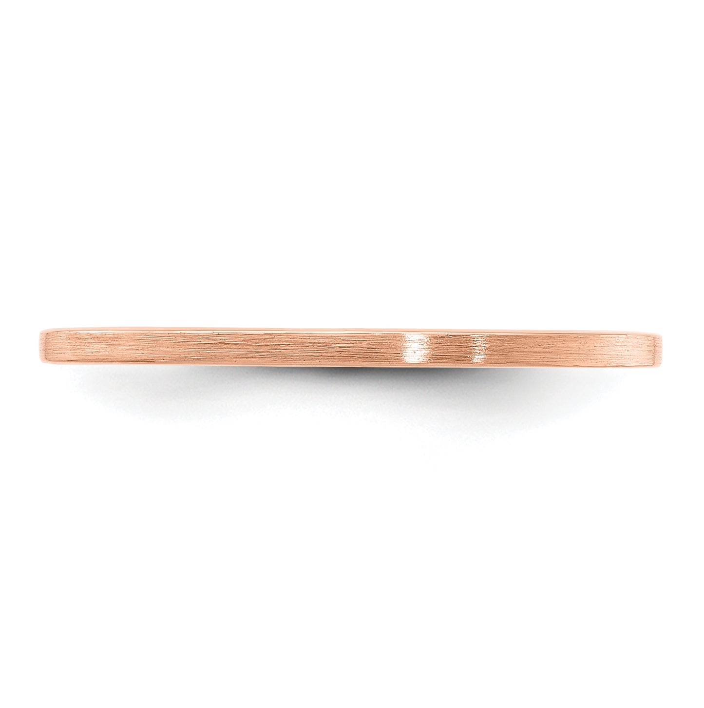 14K Rose Gold 1.2mm Flat Satin Stackable Band Size 4.5