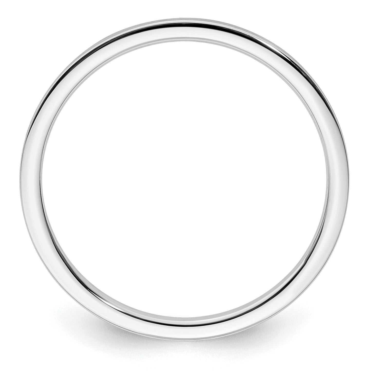 14K White Gold 1.2mm Flat Satin Stackable Band Size 4