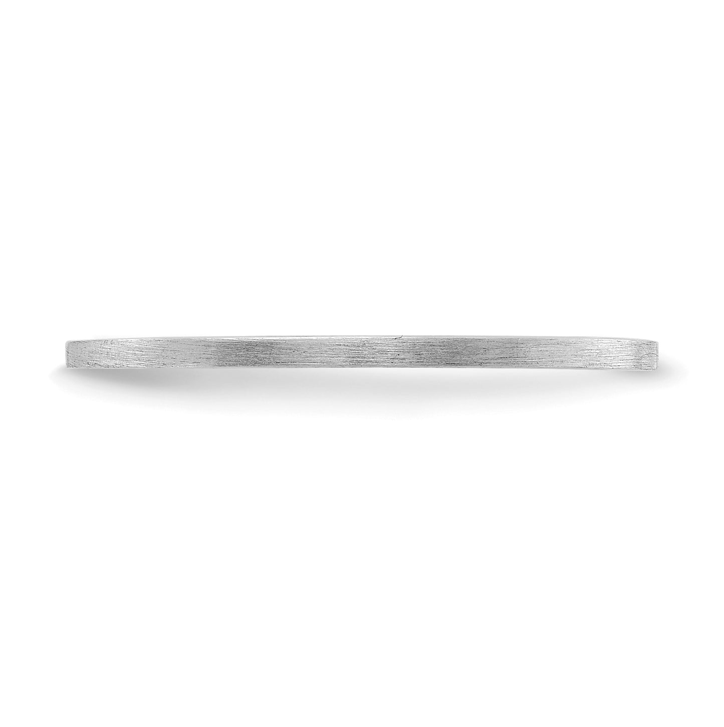 14K White Gold 1.2mm Flat Satin Stackable Band Size 4.5