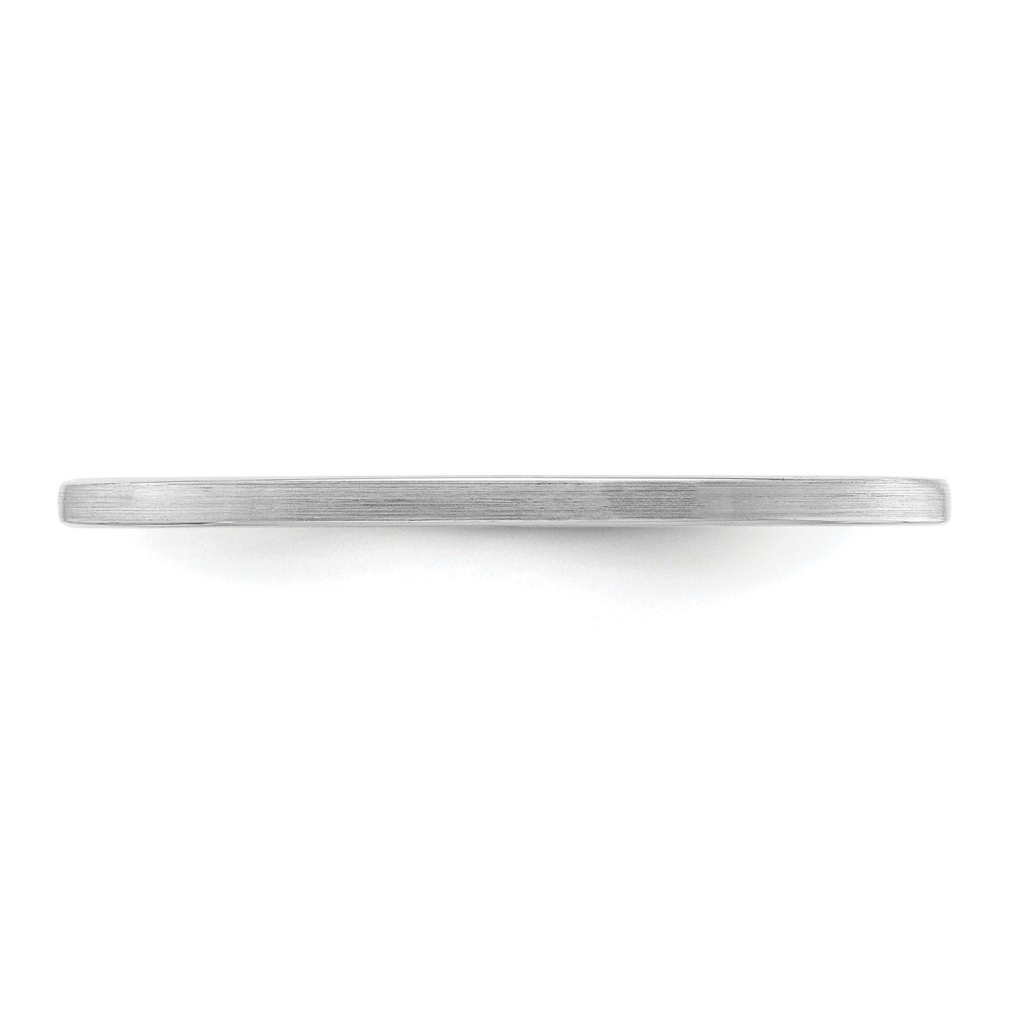 14K White Gold 1.2mm Flat Satin Stackable Band Size 4.5